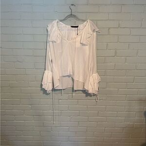 Zara White long sleeve top